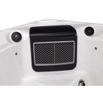 Wanna ogrodowa Jacuzzi z hydromasażem dla 5 osób LavaSpa 220x220cm 60 dysz 3 pompy system Balboa biała perła obudowa szara