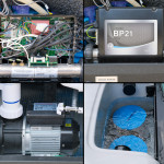 Wanna ogrodowa Jacuzzi z hydromasażem dla 5 osób LavaSpa 230x230cm 65 dysz 4 pompy system Balboa biały marmur obudowa szara