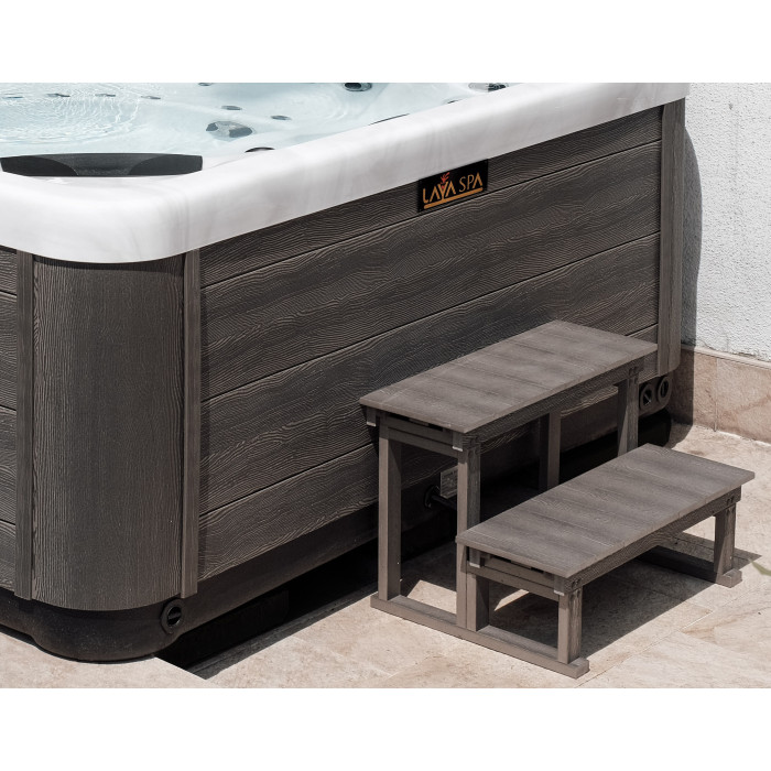 Schody do SPA ogrodowego Jacuzzi wanny z hydromasażem